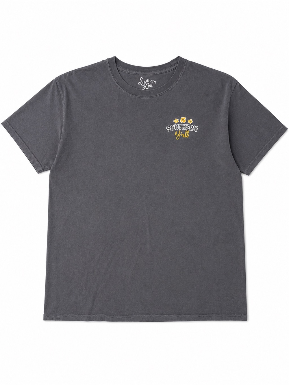 Southern Y’all A Real Honey Bee Graphic Women’s T-shirt Gray Cotton Knit Large